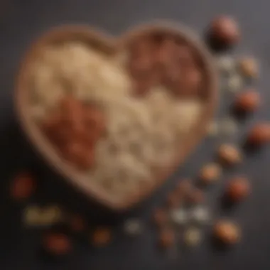Nutritious Nuts and Seeds A vibrant assortment of heart-healthy nuts and seeds in a decorative bowl, highlighting their nutritional benefits.