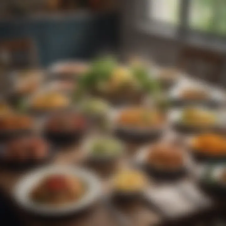 An inviting dining table set with dishes prepared using HelloFresh ingredients