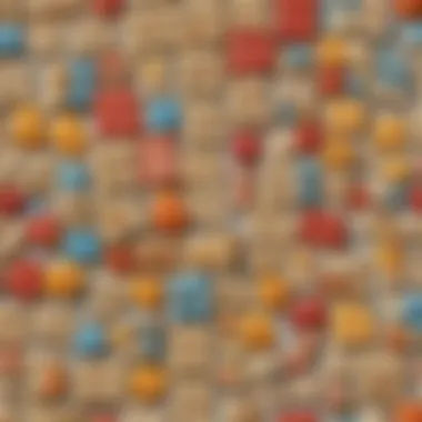 An artistic arrangement of various high key rice krispie variations including different toppings.