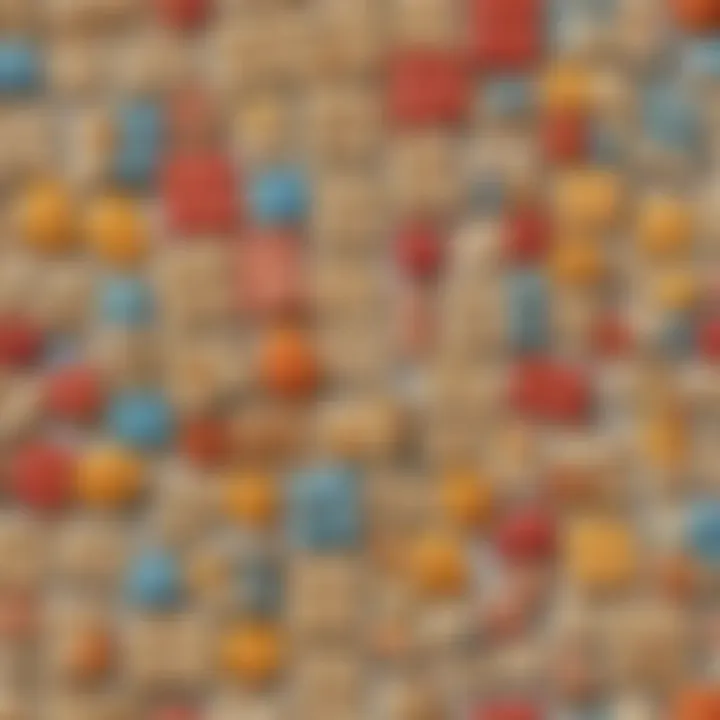An artistic arrangement of various high key rice krispie variations including different toppings.