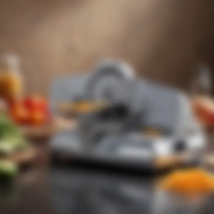 An elegant electric slicer showcasing its modern design and functionality.