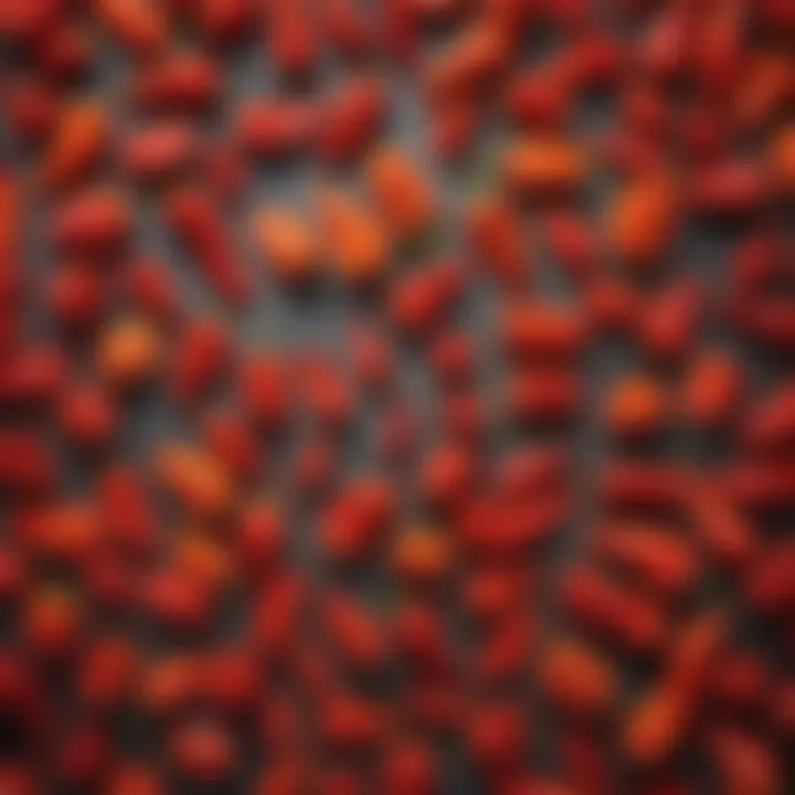 An illustration depicting the Scoville Heat Scale with ghost peppers marked prominently