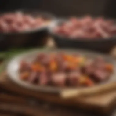 Choosing the Best Stew Meat Selection of fresh stew meat cuts