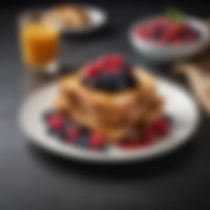 Plate of French toast garnished with berries