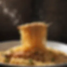 Delicate strands of ramen noodles perfectly cooked