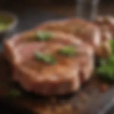 Exploring Flavorful Ingredients Various spices and herbs for marinating pork chops
