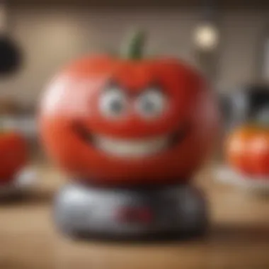 Smiling Tomato Kitchen Timer A quirky kitchen timer that looks like a smiling tomato