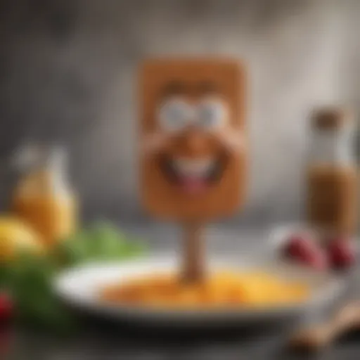 A whimsical spatula with a funny face design