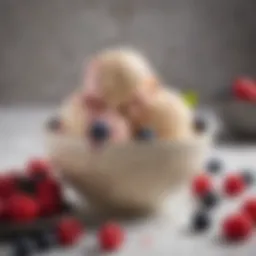A bowl of low-carb ice cream with fresh berries