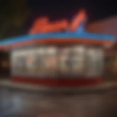 Historic diner with neon lights