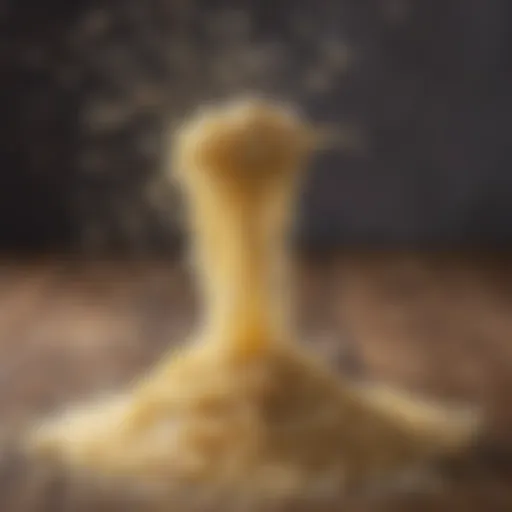 Freshly grated Parmesan cheese for Alfredo pasta