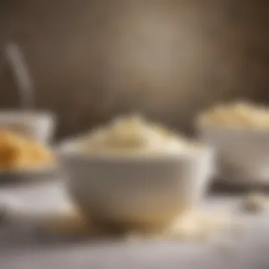 A bowl of rich heavy cream ready for Alfredo sauce