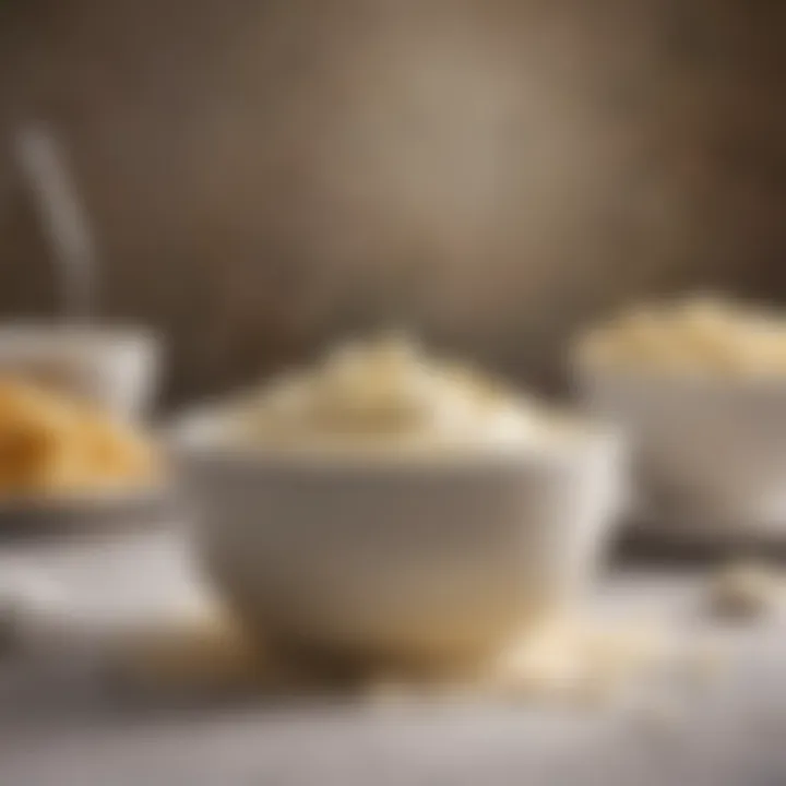 A bowl of rich heavy cream ready for Alfredo sauce