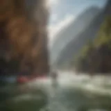 A thrilling outdoor adventure showcasing a group participating in an extreme sport