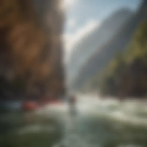 A thrilling outdoor adventure showcasing a group participating in an extreme sport