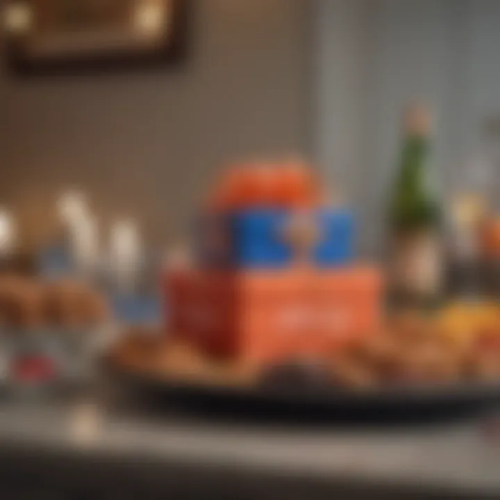 A beautifully arranged personalized gift display reflecting unique interests