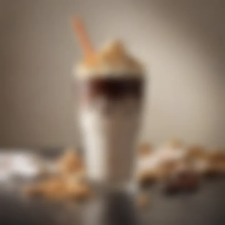 Innovative flavor pairings for milk shakes arranged aesthetically.