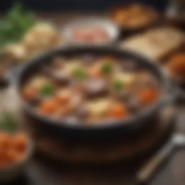 Irish Culinary Heritage Close-up of a dish featuring traditional Irish ingredients.