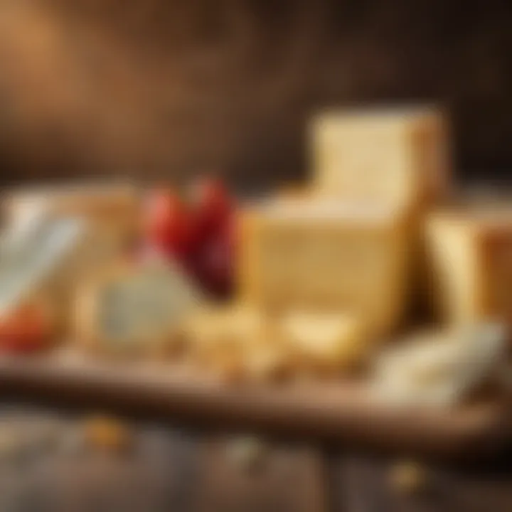 An infographic illustrating gluten content in various cheese types.