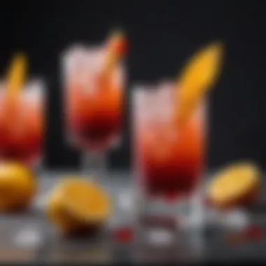 Elevating Cocktails with Isomalt Ice A vibrant cocktail served with isomalt ice cubes, highlighting color and presentation.