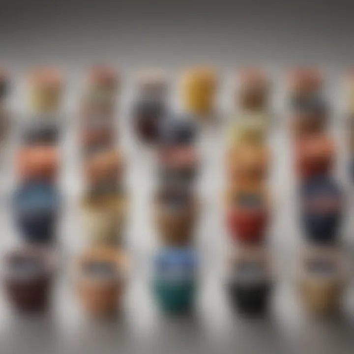 A close-up view of a variety of Keurig KPods showcasing different flavors and types.