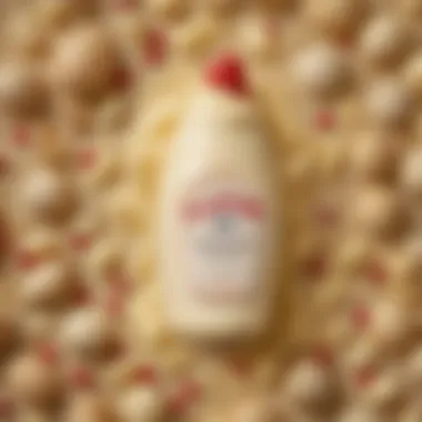 Ingredients of Kewpie mayonnaise displayed in an artistic arrangement