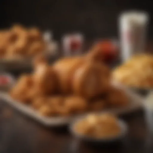 Delicious KFC chicken meal with sides