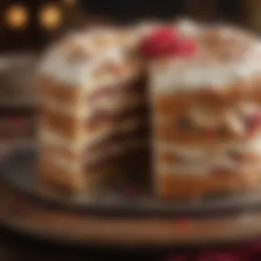 A beautifully decorated kringle cake showcasing its intricate layers and filling.