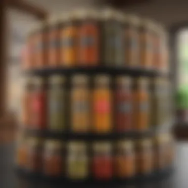 Elegant Spice Organization Elegant large jar spice rack showcasing vibrant spices