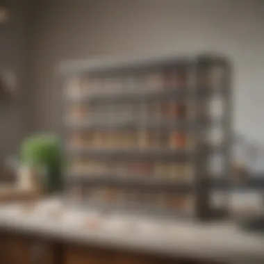 Spice Rack Aesthetics Large jar spice rack enhancing kitchen ambiance