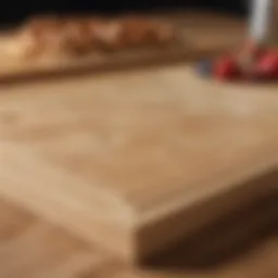 Exquisite large wooden pastry board showcasing its smooth surface.