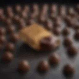 A close-up of Lindt couverture chocolate showcasing its glossy texture and rich color.