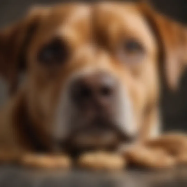 A close-up of a dog enjoying a liver cookie, highlighting the treat's appeal.