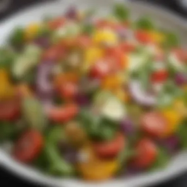 Nutritious Low Potassium Salad A nutritious low potassium salad filled with colorful vegetables.