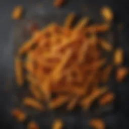 Freshly cut sweet potato fries ready for air frying
