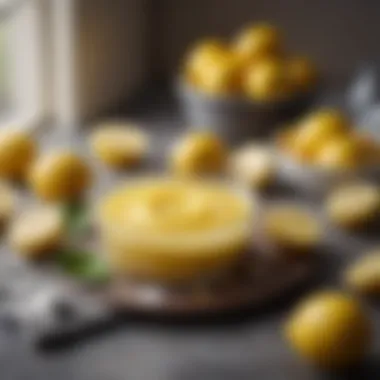 Fresh Ingredients for Lemon Curd Vibrant lemons and fresh ingredients