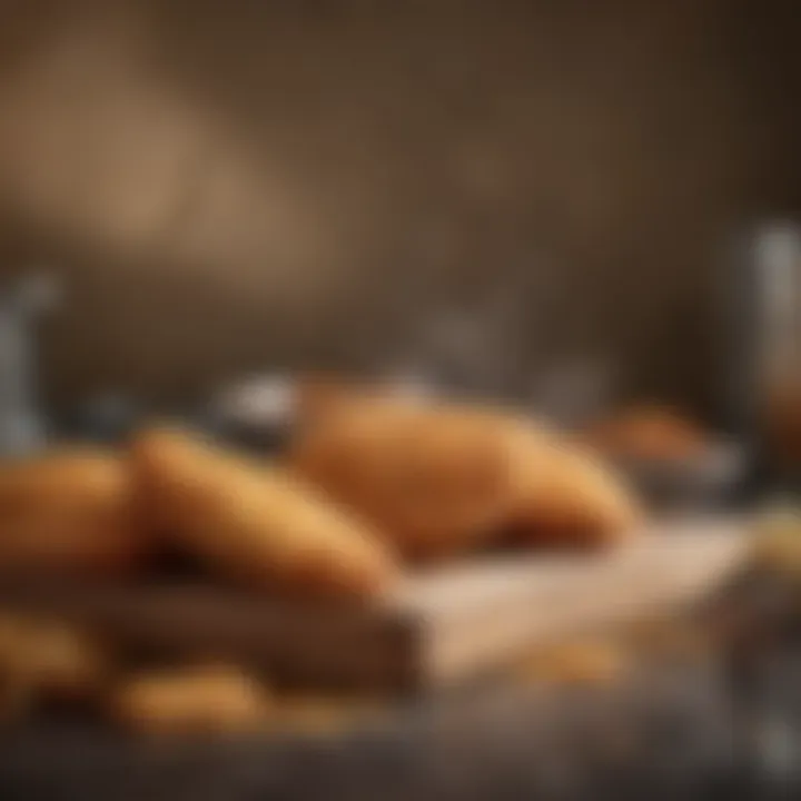 Breading station with seasoned flour and spices