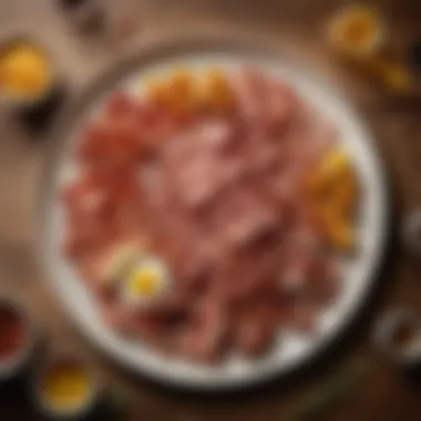 Innovative Bacon Pairings A creative platter featuring baked bacon paired with complementary foods