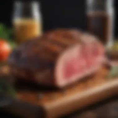 Quality Ingredients for Marination Selection of high-quality ingredients for marinating ribeye roast