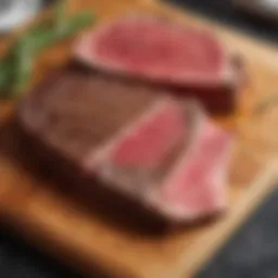 Selection of premium steak cuts with marbling