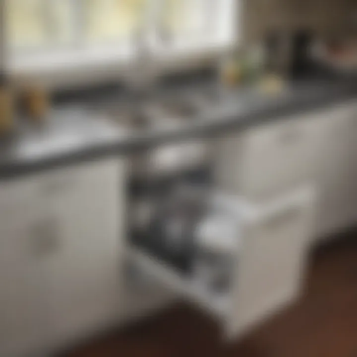 Illustration of the installation process of a Maytag disposal unit under a kitchen sink.