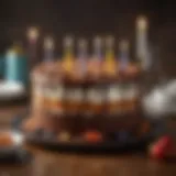 Elegant birthday cake with candles