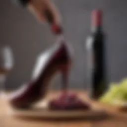 Using a shoe to open a wine bottle