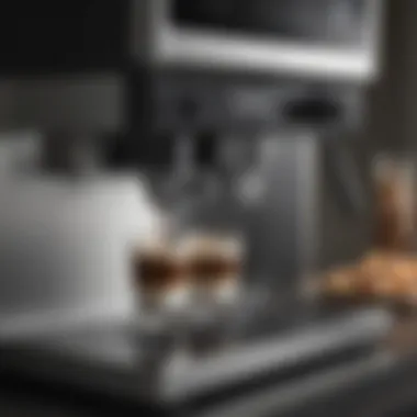 Close-up of Miele coffee maker controls and interface