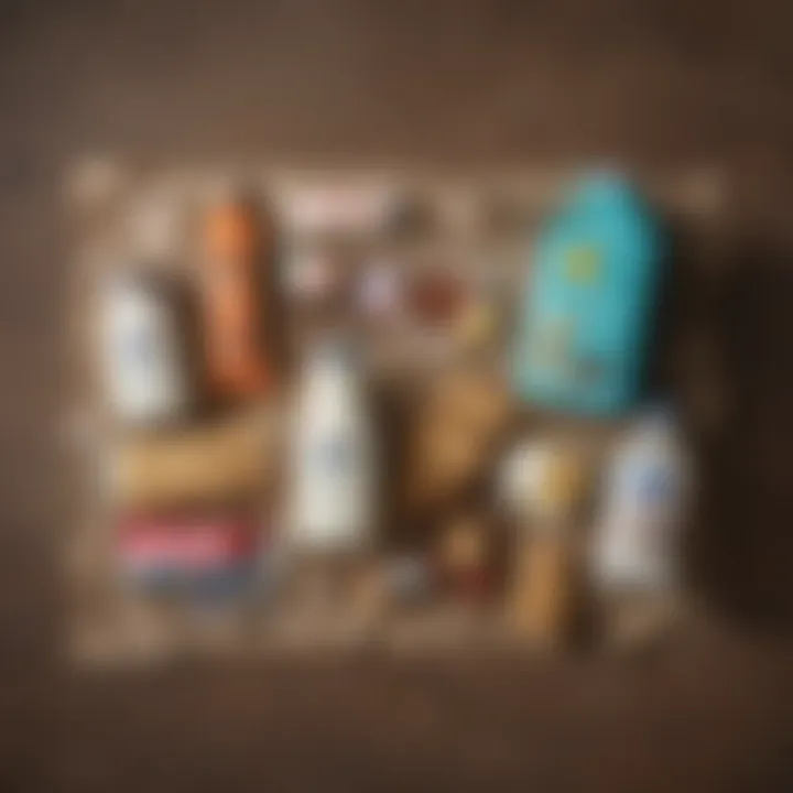 A beautifully arranged care package filled with milk bar essentials, highlighting personalization options.