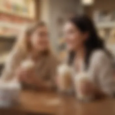 Sharing Joy with Milk Bar Delights A cozy scene of friends enjoying milk bar items together, emphasizing connection and joy.