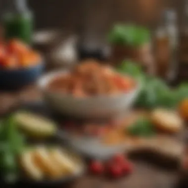 An array of fresh ingredients featured in Miss Brown's innovative recipes.