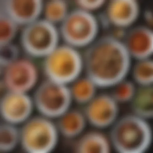 A vibrant spread of Miss Brown's signature dishes showcasing diverse flavors.