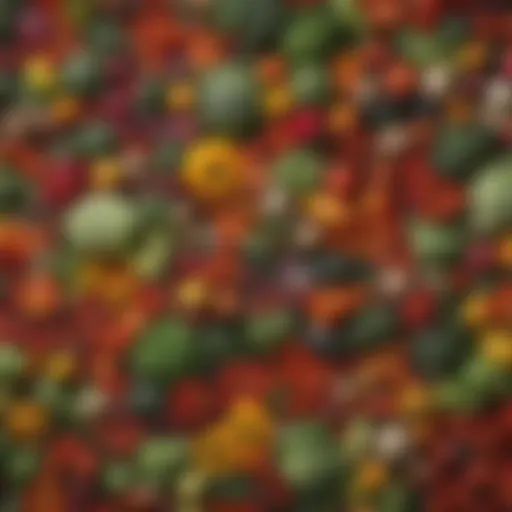 A vibrant assortment of fresh vegetables displayed on a digital marketplace