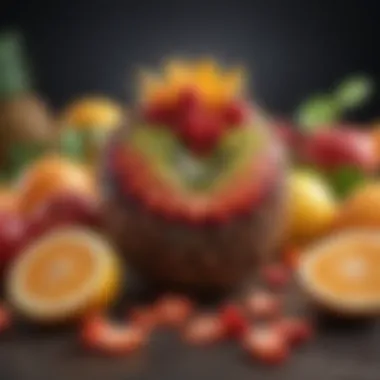 Fruits to Support Heart Health A vibrant selection of fruits rich in fiber